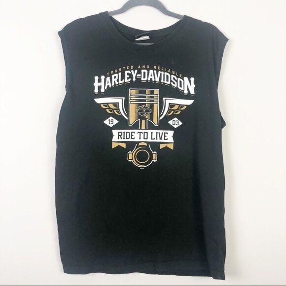 HARLEY DAVIDSON | Las Vegas Motorcycle Tank Top Cutoff Shirt Men’s Size X-Large - Picture 1 of 8